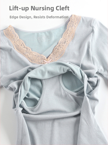 Set za trudnice i dojenje s dugim rukavima — top i hlače, poliester 30–50%, jesen-zima 2025