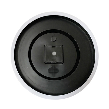 Plastikinis sieninis laikrodžio korpusas su galiniu dangteliu ir galine plokste – modernus, paprastas stilius, pilnas komponentų komplektas