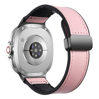 Ζώνη ρολογιού για Samsung Galaxy Watch8 – Γνήσιο δέρμα, Μαγνητικό αναδιπλούμενο κούμπωμα, Συμβατή με Galaxy Watch Classic, Λανσάρισμα Καλοκαίρι 2025, Μοντέρνο καθημερινό στυλ