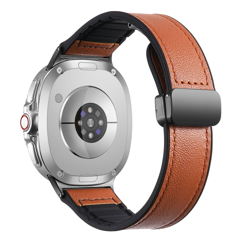 Ζώνη ρολογιού για Samsung Galaxy Watch8 – Γνήσιο δέρμα, Μαγνητικό αναδιπλούμενο κούμπωμα, Συμβατή με Galaxy Watch Classic, Λανσάρισμα Καλοκαίρι 2025, Μοντέρνο καθημερινό στυλ