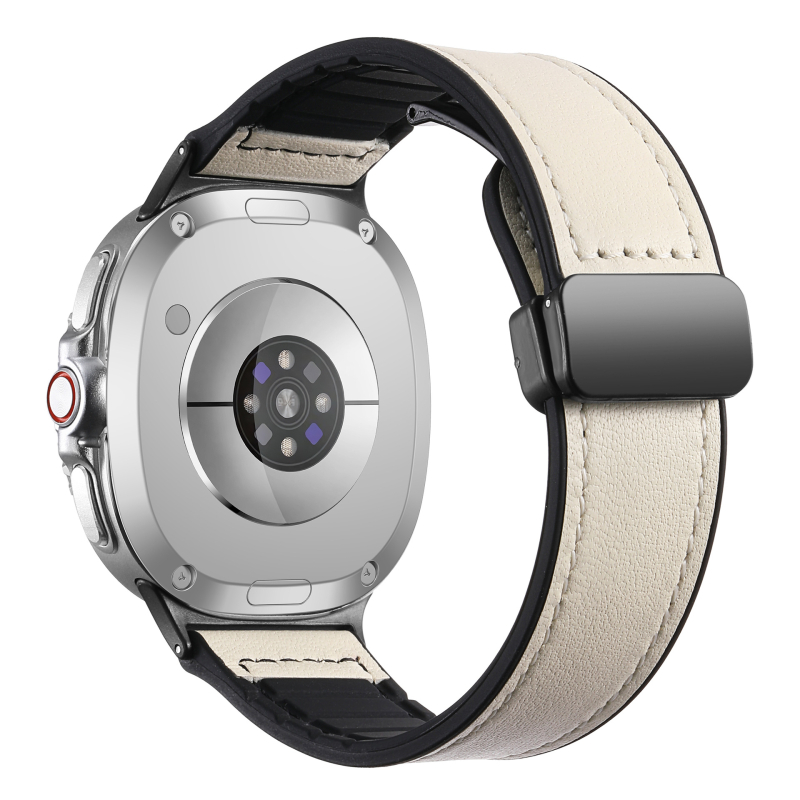 Ζώνη ρολογιού για Samsung Galaxy Watch8 – Γνήσιο δέρμα, Μαγνητικό αναδιπλούμενο κούμπωμα, Συμβατή με Galaxy Watch Classic, Λανσάρισμα Καλοκαίρι 2025, Μοντέρνο καθημερινό στυλ