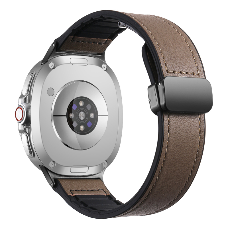 Ζώνη ρολογιού για Samsung Galaxy Watch8 – Γνήσιο δέρμα, Μαγνητικό αναδιπλούμενο κούμπωμα, Συμβατή με Galaxy Watch Classic, Λανσάρισμα Καλοκαίρι 2025, Μοντέρνο καθημερινό στυλ