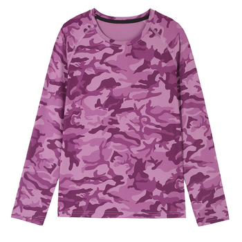 Женска тениска с дълги ръкави, полиестер/спандекс смес, свободна кройка, кръгло деколте, без гладене