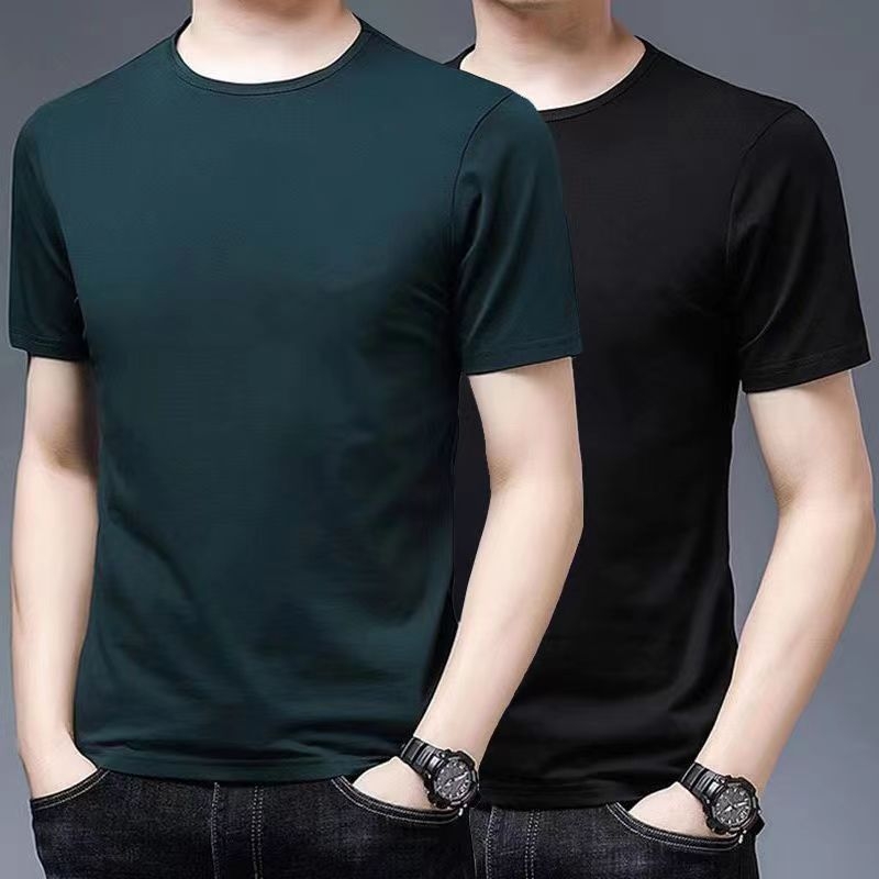 Μπλουζάκι κορεατικού στυλ, στρογγυλός λαιμός, κοντά μανίκια, 96% πολυεστέρας