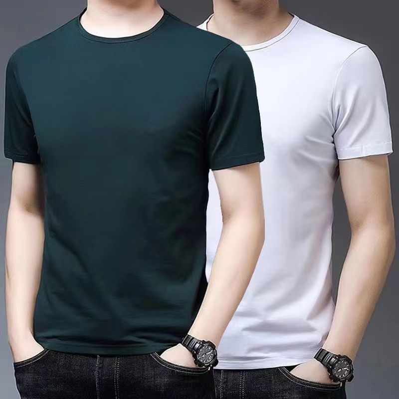 Μπλουζάκι κορεατικού στυλ, στρογγυλός λαιμός, κοντά μανίκια, 96% πολυεστέρας