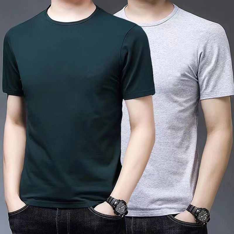 Μπλουζάκι κορεατικού στυλ, στρογγυλός λαιμός, κοντά μανίκια, 96% πολυεστέρας