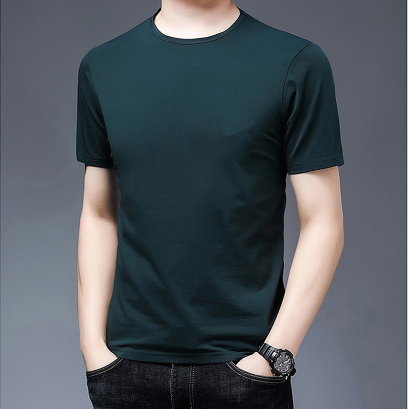 Μπλουζάκι κορεατικού στυλ, στρογγυλός λαιμός, κοντά μανίκια, 96% πολυεστέρας