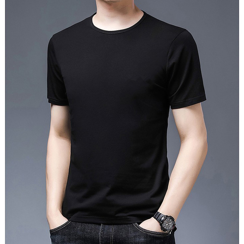 Μπλουζάκι κορεατικού στυλ, στρογγυλός λαιμός, κοντά μανίκια, 96% πολυεστέρας