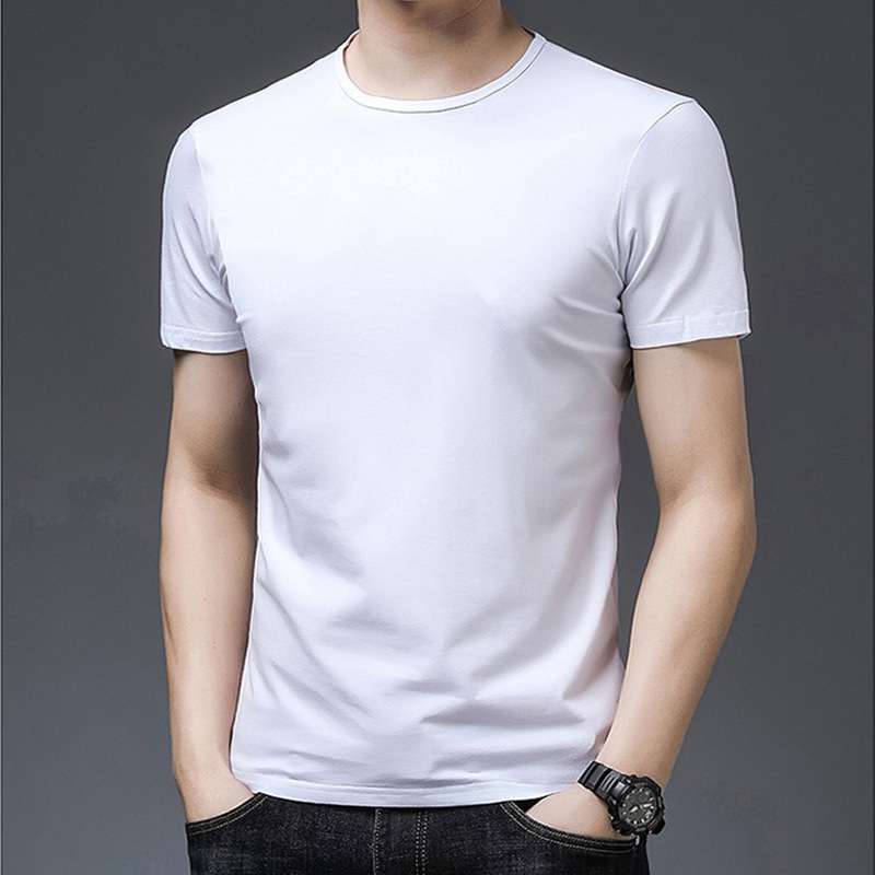 Μπλουζάκι κορεατικού στυλ, στρογγυλός λαιμός, κοντά μανίκια, 96% πολυεστέρας