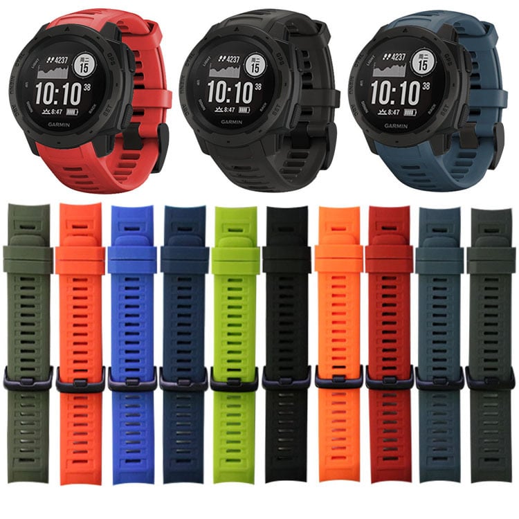Garmin Instinct Σιλικονούχος ιμάντας με γρήγορη αποδέσμευση – συμβατός με Garmin Instinct, υλικό σιλικόνης, κούμπωμα με καρφί, ρυθμιζόμενος μέγεθος σύνδεσης