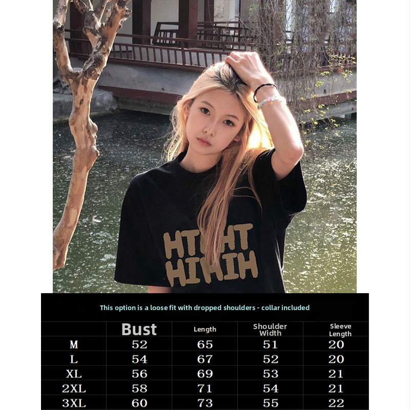 Дамски T‑шърт с къс ръкав, свободна кройка, аниме принт, плат млечен шёлк, стил пуловер, ежедневен (Плат: млечен шёлк; Принт: аниме; Стил: пуловер, ежедневен; Версия: свободна; Яка: кръгла)