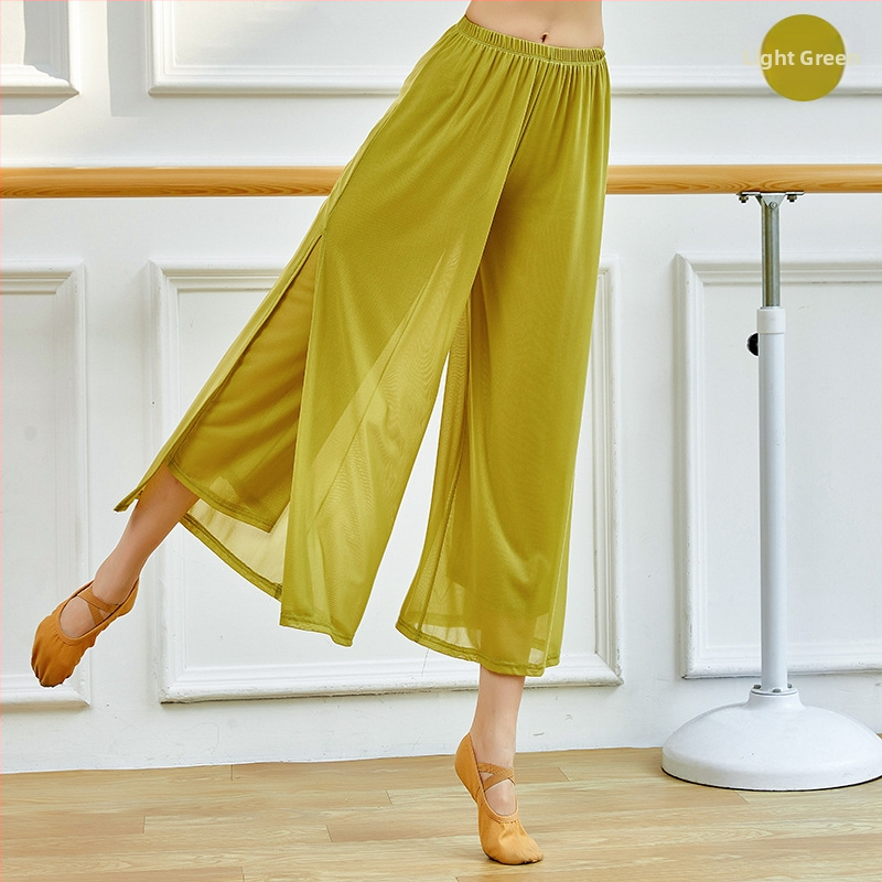 Sieviešu Water Yarn plašās deju bikses, piemērotas klasiskajam un modernajam dejām, 95% neilons