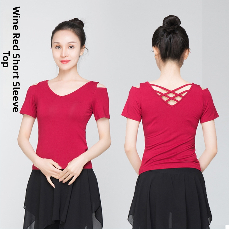 Sieviešu mugurai atvērtu topu modernā deju stilā – modālais audums, vienkrāsains raksts, piemērots latīņu un etniskajām dejām, pieaugušajiem