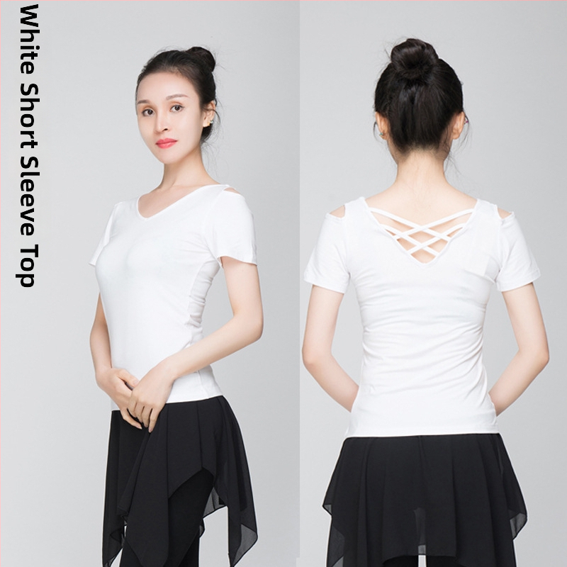 Sieviešu mugurai atvērtu topu modernā deju stilā – modālais audums, vienkrāsains raksts, piemērots latīņu un etniskajām dejām, pieaugušajiem