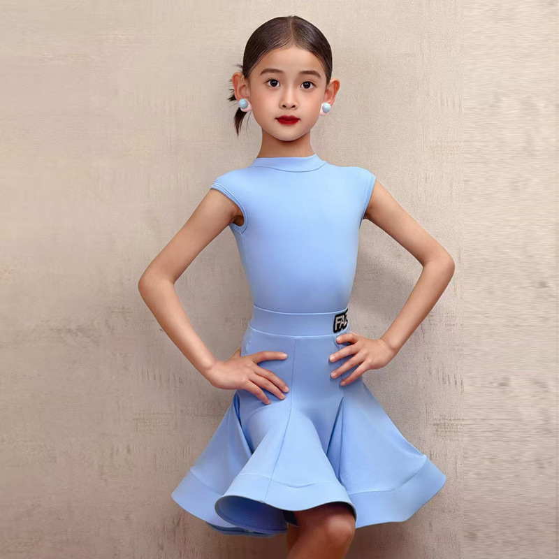 Laste latino tantsukostüüm tüdrukutele, premium võistlus- ja esinemisriided, peamine materjal nailon 80-90%, 2025. aasta kevad, hiina stiil, kirjanduslik retro