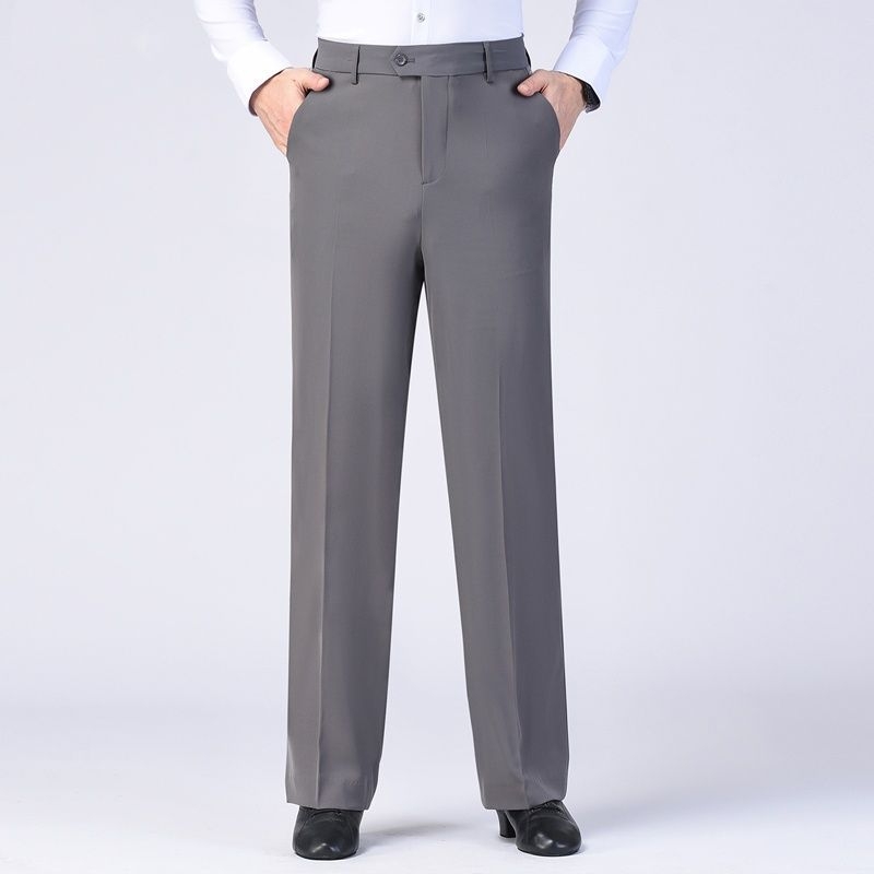 Vīriešu deju bikses Latīņu baleta standarta, nacionālais standarts, mūsdienīga augsta vidukļa, taisns griezums, poliesters, 100% poliesters, deju apģērbs