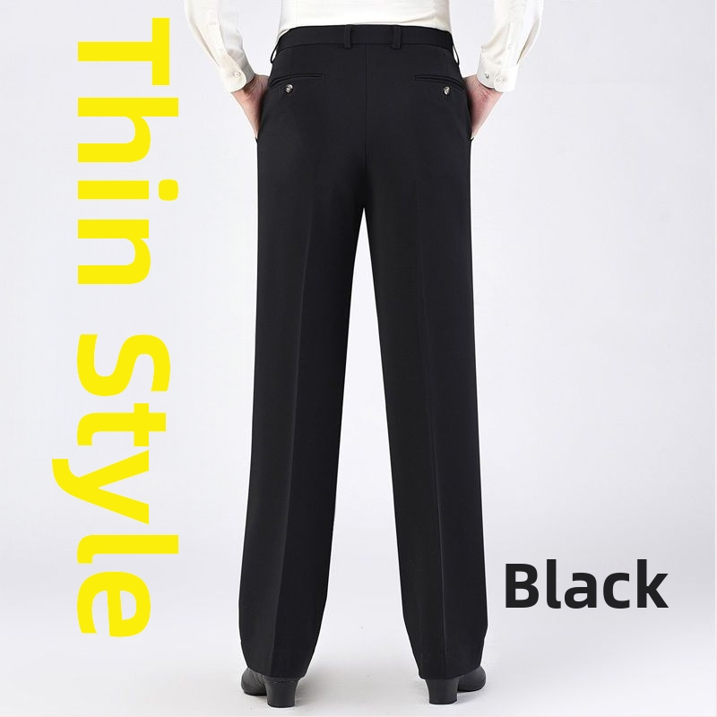 Vīriešu deju bikses Latīņu baleta standarta, nacionālais standarts, mūsdienīga augsta vidukļa, taisns griezums, poliesters, 100% poliesters, deju apģērbs