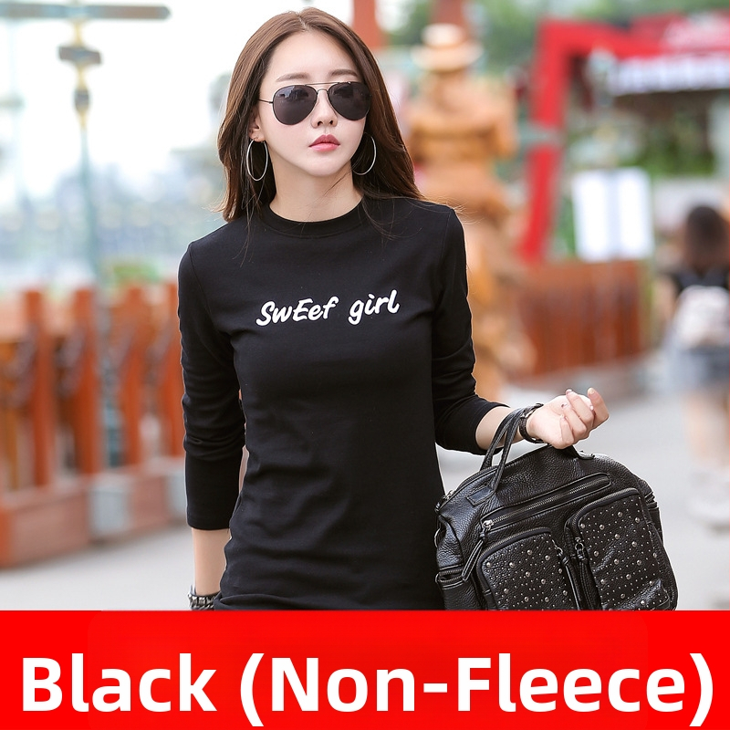 Дамска тениска с дълги ръкави, Slim кройка, памук-еластанова смес, принт с букви