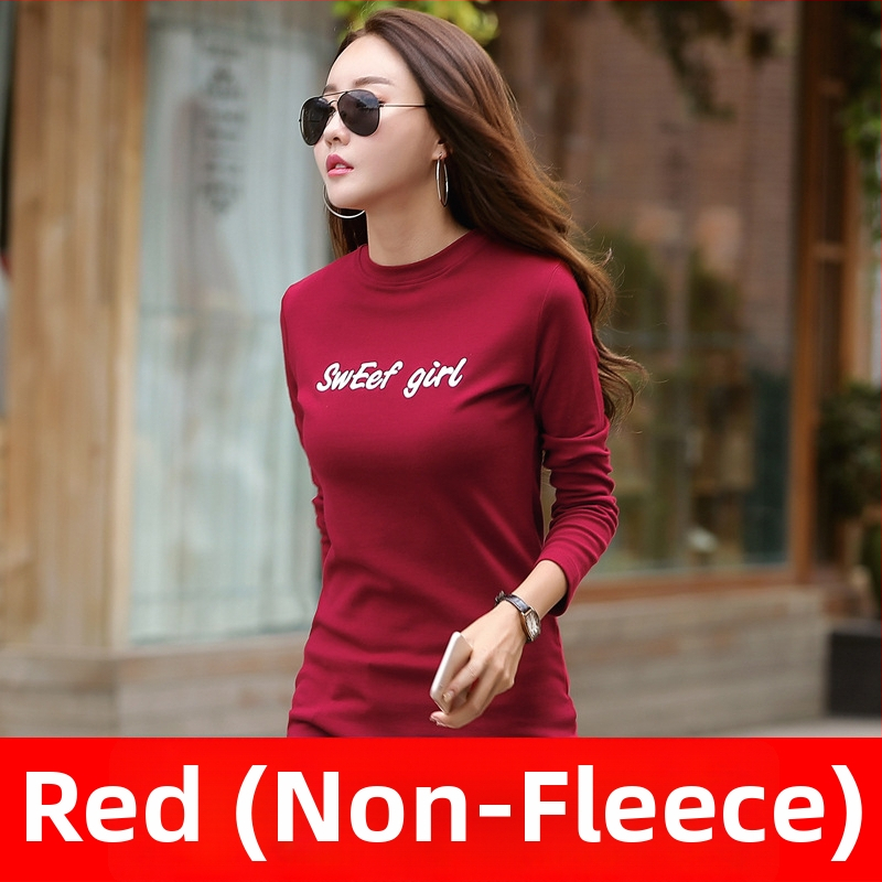 Дамска тениска с дълги ръкави, Slim кройка, памук-еластанова смес, принт с букви