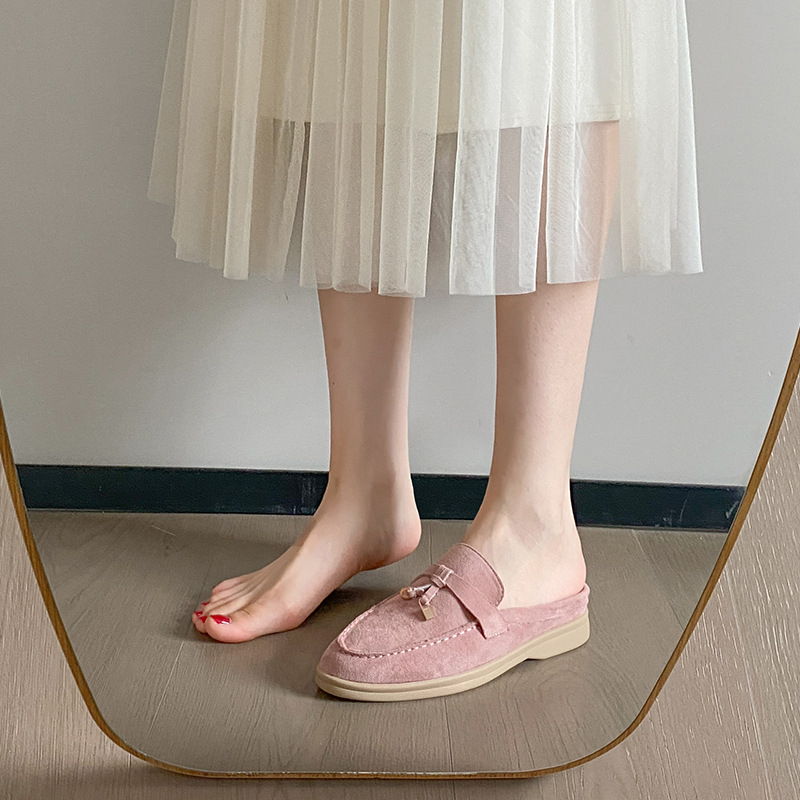 Naiste mokassiinid kutside ja kinnitusega, mikrofiiber ülemine, kummist talla, madal kand 3–6 cm