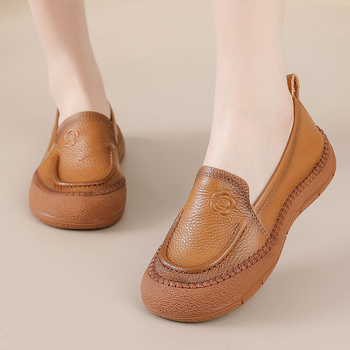 Ženske mokasine od kože prvog reda, gumeni potplat, prozračne, protuklizno, ručno šivane