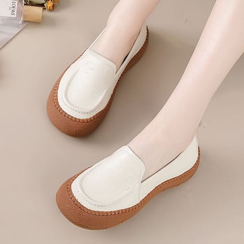 Ženske mokasine od kože prvog reda, gumeni potplat, prozračne, protuklizno, ručno šivane