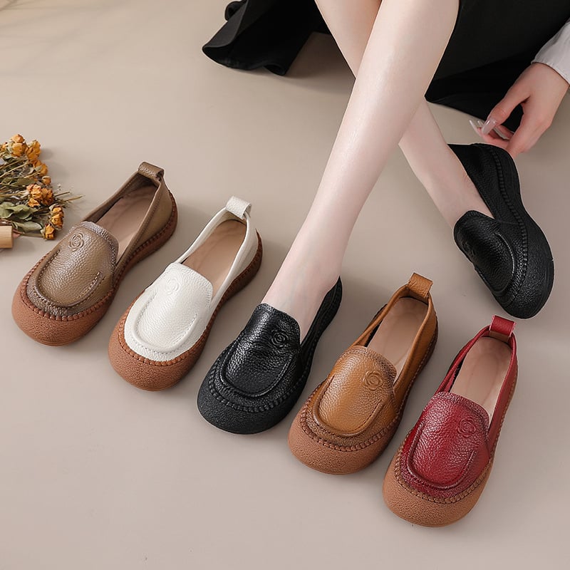 Ženske mokasine od kože prvog reda, gumeni potplat, prozračne, protuklizno, ručno šivane
