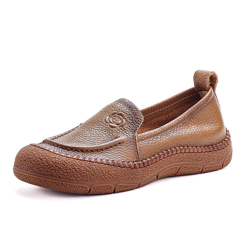 Ženske mokasine od kože prvog reda, gumeni potplat, prozračne, protuklizno, ručno šivane