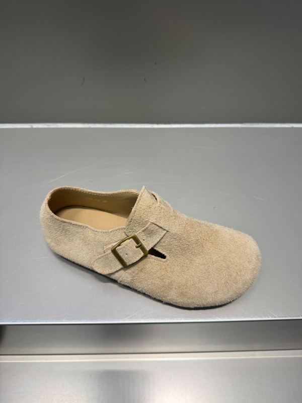 Ženske loaferice s retro stilom, gornji dio od prvog sloja teleće kože, zaobljeni vrh, slip-on zatvaranje