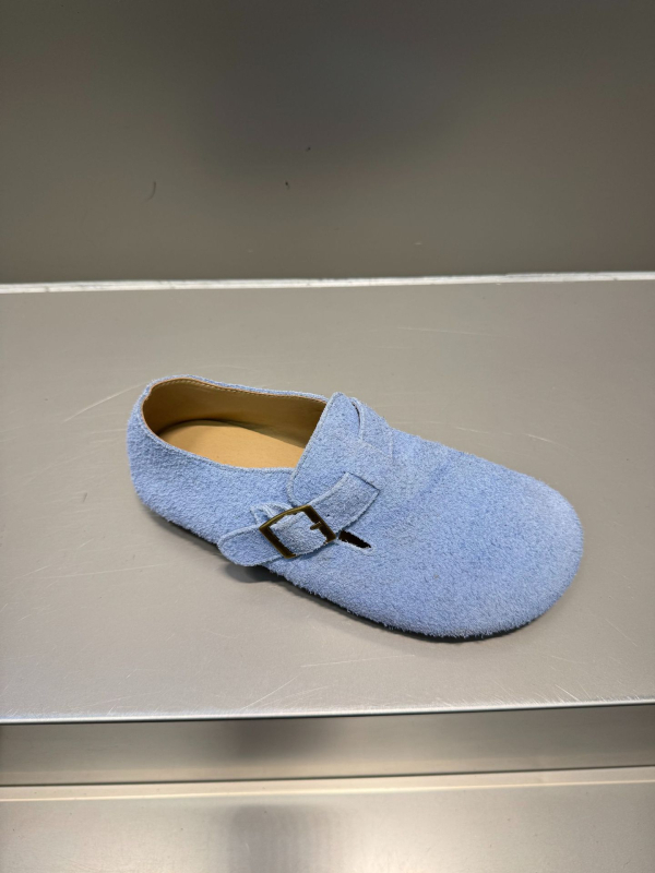 Ženske loaferice s retro stilom, gornji dio od prvog sloja teleće kože, zaobljeni vrh, slip-on zatvaranje