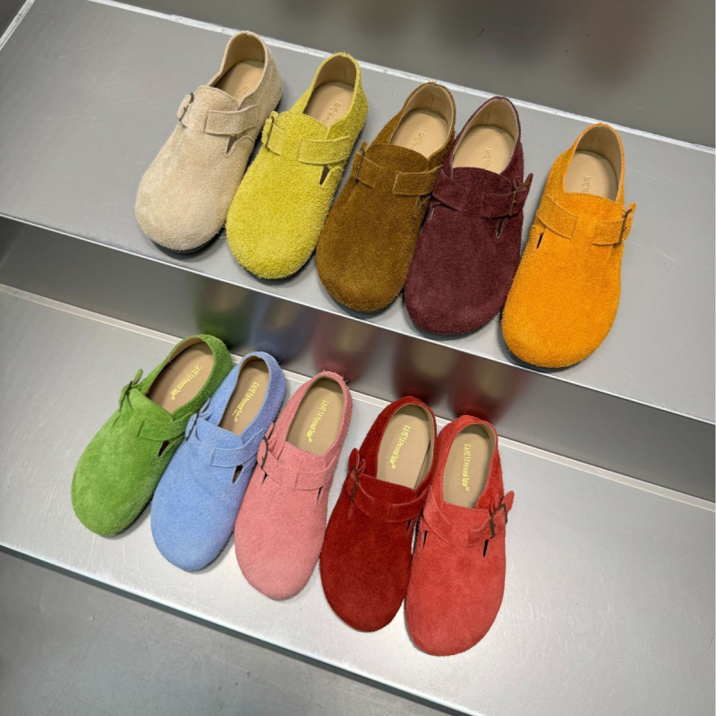 Ženske loaferice s retro stilom, gornji dio od prvog sloja teleće kože, zaobljeni vrh, slip-on zatvaranje