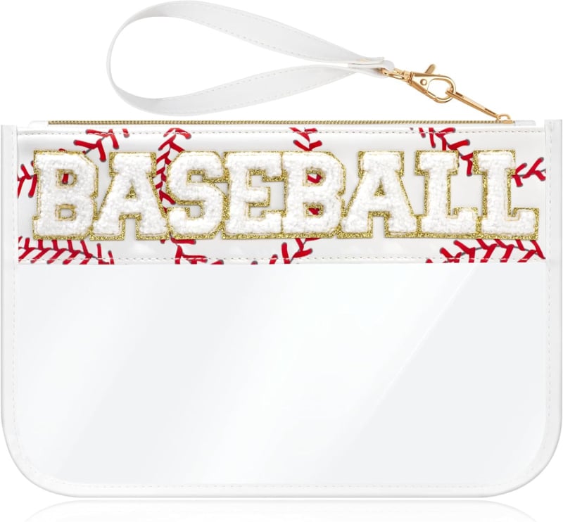 Geantă cosmetică impermeabilă din PVC, cu capacitate mare, multifuncțională, brodată, închidere cu fermoar