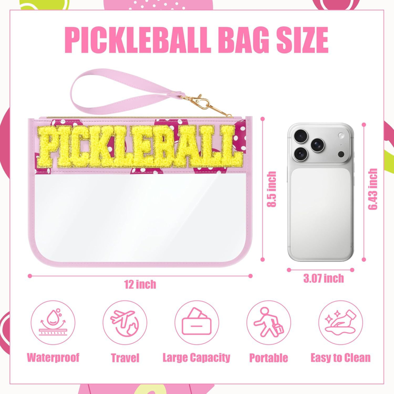 Geantă cosmetică impermeabilă din PVC, cu capacitate mare, multifuncțională, brodată, închidere cu fermoar