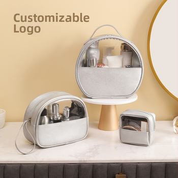 Kosmētikas soma ar cilindriskiem PU ādas dizainu ceļojumiem un grima uzglabāšanai