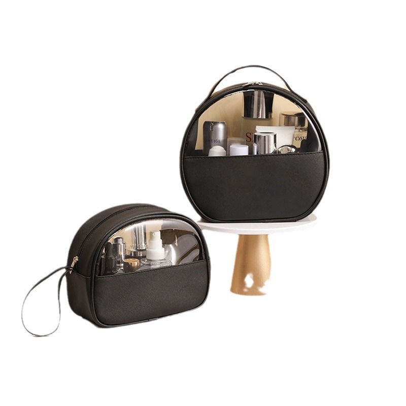 Kosmētikas soma ar cilindriskiem PU ādas dizainu ceļojumiem un grima uzglabāšanai