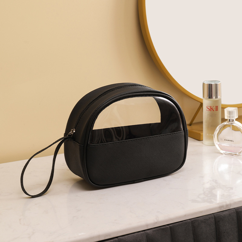 Kosmētikas soma ar cilindriskiem PU ādas dizainu ceļojumiem un grima uzglabāšanai