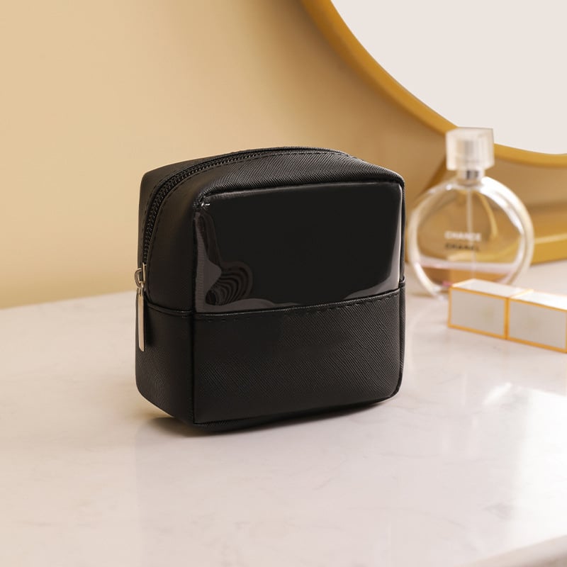 Kosmētikas soma ar cilindriskiem PU ādas dizainu ceļojumiem un grima uzglabāšanai