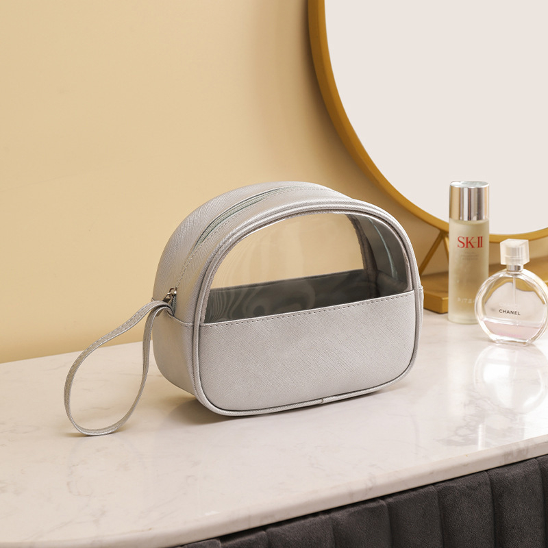 Kosmētikas soma ar cilindriskiem PU ādas dizainu ceļojumiem un grima uzglabāšanai