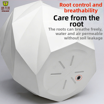 Rombinės formos gėlių indas iš dervos, grindinis laikiklis, Šiaurės minimalistinio stiliaus