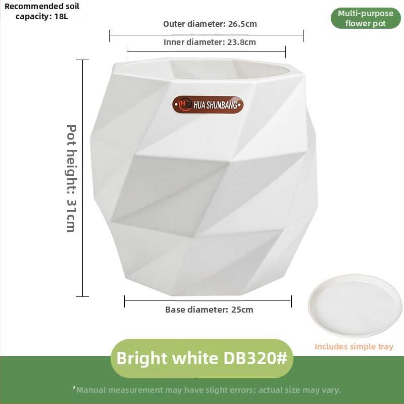 Rombinės formos gėlių indas iš dervos, grindinis laikiklis, Šiaurės minimalistinio stiliaus