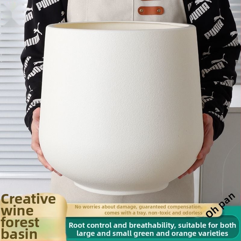 Dervos gėlių vazonas, grindų stovintis, mielas stilius, Ouhong prekės ženklas