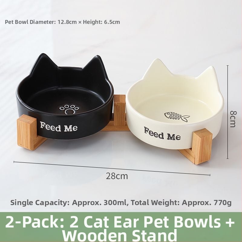 Bol ceramic pentru pisici – vas pentru mâncare și apă