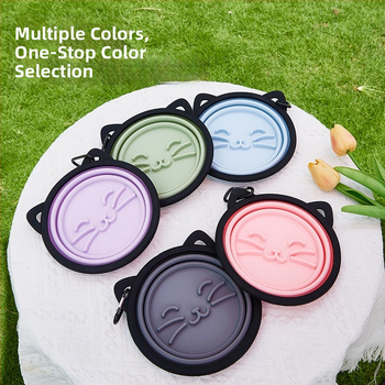 Dzīvnieku ēdiena integrētā silikona dubultā bļoda – videi draudzīgs silikons, divas 350 ml bļodas katrai, privāta zīmola pieejama