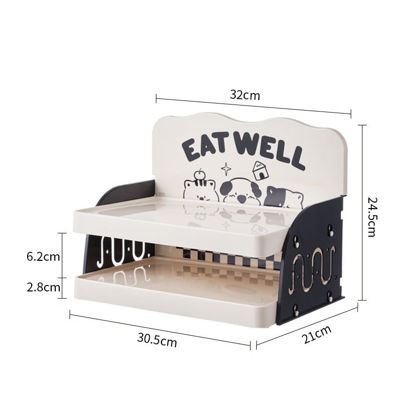 Ρυθμιζόμενο τραπεζάκι φαγητού κατοικίδίων με αποθήκευση σνακ, Υλικό PP, Αυτόματο σύστημα σίτισης, Κατάλληλο για γάτες, Μάρκα Pug, Taizhou Zhejiang.