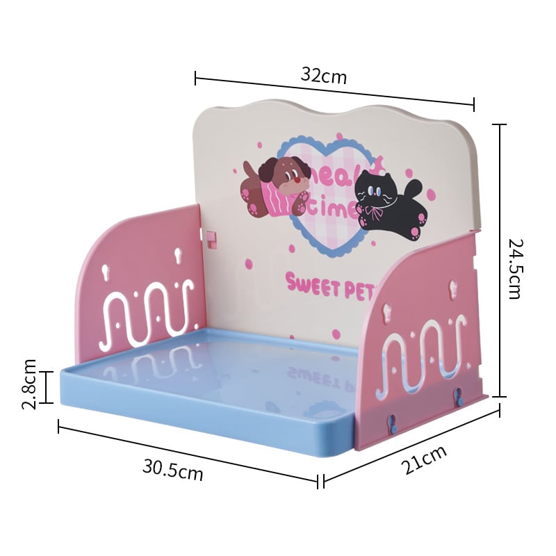 Ρυθμιζόμενο τραπεζάκι φαγητού κατοικίδίων με αποθήκευση σνακ, Υλικό PP, Αυτόματο σύστημα σίτισης, Κατάλληλο για γάτες, Μάρκα Pug, Taizhou Zhejiang.