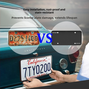 Silīkona numura zīmju rāmis, taisnstūra turētājs Zuohui