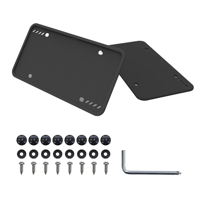 Silīkona numura zīmju rāmis, taisnstūra turētājs Zuohui