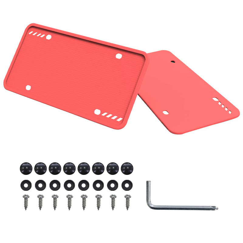 Silīkona numura zīmju rāmis, taisnstūra turētājs Zuohui