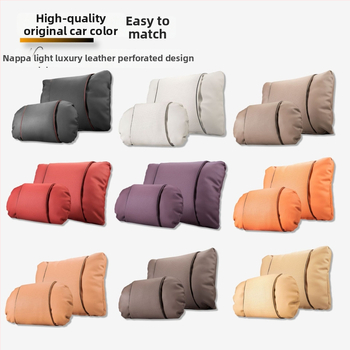 Automašīnas galvas balsta spilvens ar Nappa ādu, pildījums no mākoņu kokvilnas, universāla saskaņošana, pielāgojams