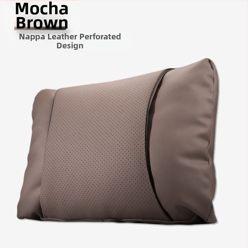 Automašīnas galvas balsta spilvens ar Nappa ādu, pildījums no mākoņu kokvilnas, universāla saskaņošana, pielāgojams